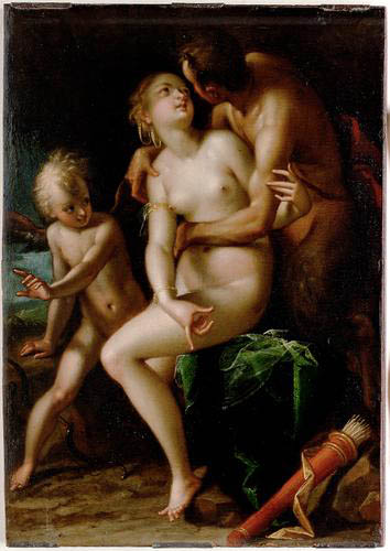 Hans von Aachen Jupiter Antiope und Amor